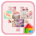 lovely pink android application logo